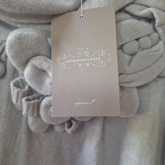 NWT Anthropologie Moth Mini Gray Bubble Hem Sweater Dress Size M - Picture 3 of 7